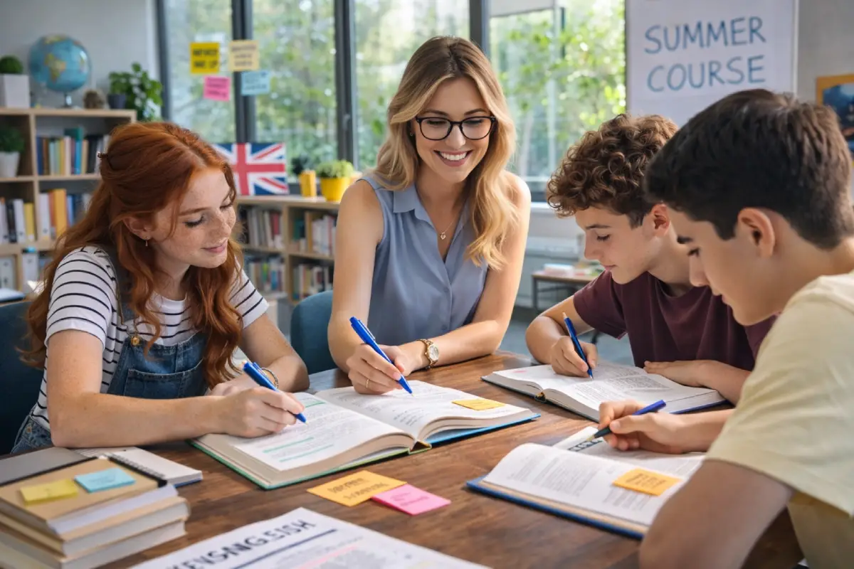 Corso intensivo estivo di inglese a Cave con piccolo gruppo di studenti