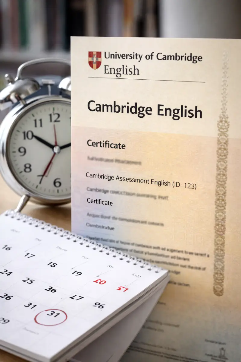 quanto dura la certificazione cambridge